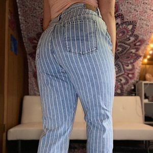 NWT American Eagle Striped Mom Jeans